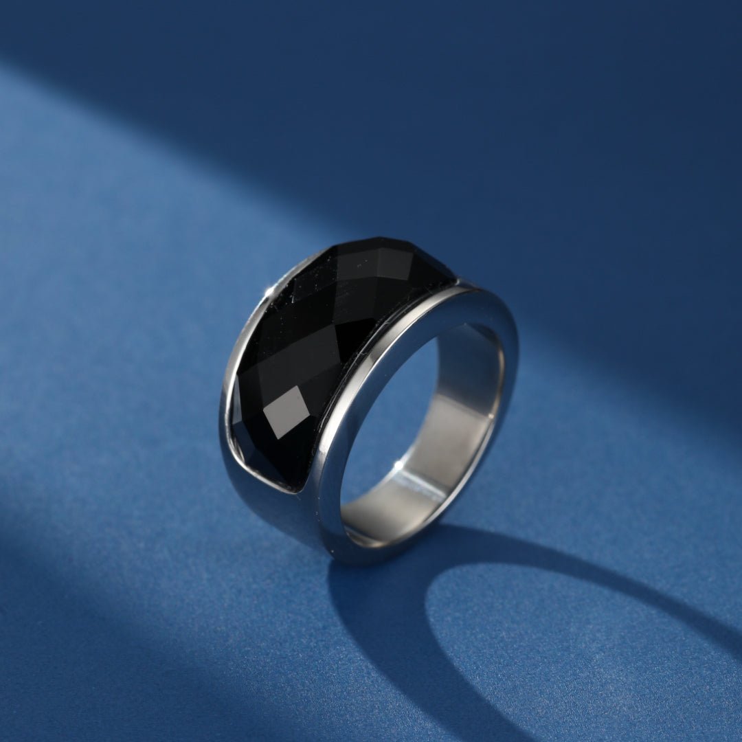 Bague en Obsidienne pour Homme – Protection et Force Intérieure - Biloria