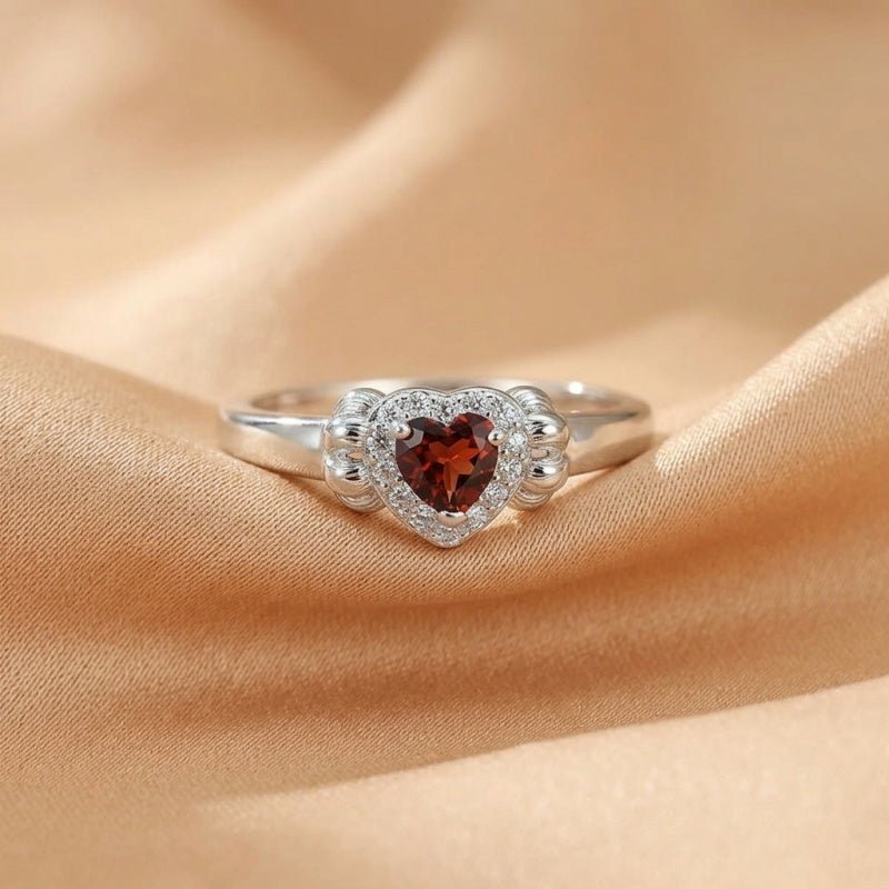 Bague Grenat Ajustable Argent S925 – Passion et Protection - Biloria
