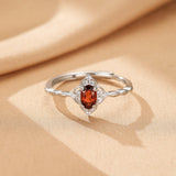 Bague Grenat Argent 925 Vintage - Cadeau Fête ou Anniversaire - Biloria