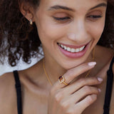Bague Grenat Carré Argent 925 – Bijou Fait Main - Biloria