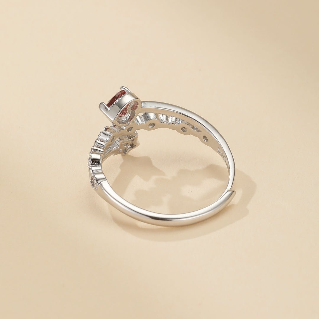 Bague Grenat Étoile en Argent 925 - Biloria