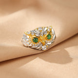 Bague Hibou Jade Argent 925 - Bijou Spirituel Protecteur - Biloria