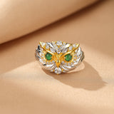 Bague Hibou Jade Argent 925 - Bijou Spirituel Protecteur - Biloria