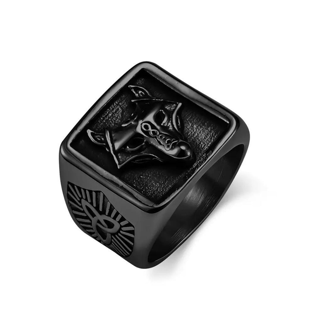 Bague Homme Acier Loup : Cadeau Symbolique Force et Loyauté - Biloria