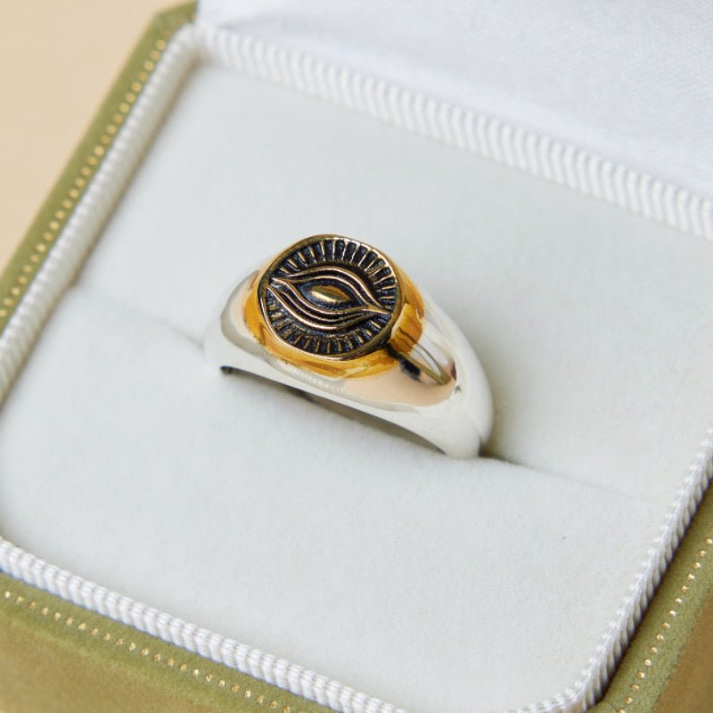Bague Homme avec Œil Maléfique en Argent 925 | Protection - Biloria