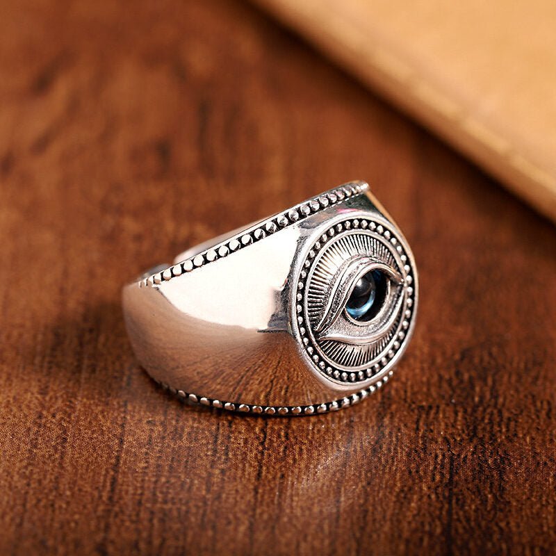 Bague Homme Mauvais Œil Argent 925 – Protection et Style - Biloria