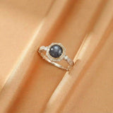 Bague Labradorite Argent Plaqué Or Reflets Profonds - Biloria