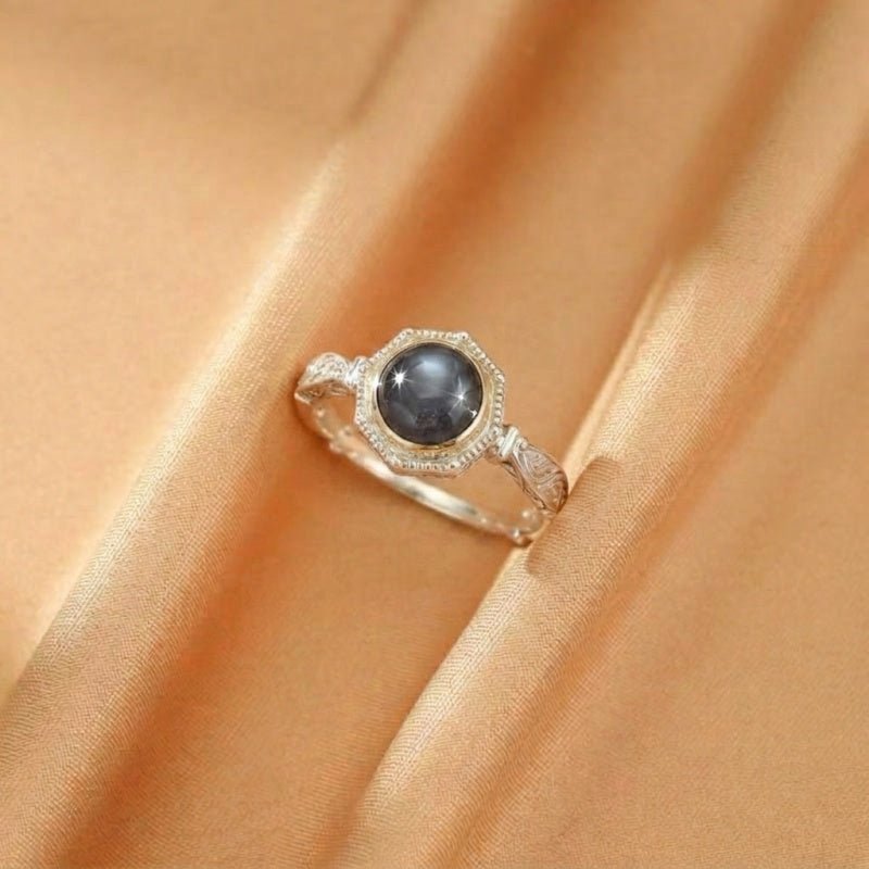 Bague Labradorite Argent Plaqué Or Reflets Profonds - Biloria