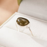 Bague Labradorite Goutte Argent 925 – Protection et Intuition - Biloria