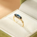 Bague Labradorite Reflet Mystique – Argent Plaqué Or, Bijou Protecteur - Biloria