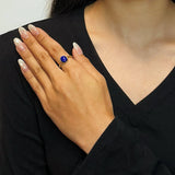 Bague Lapis-Lazuli : Intuition et Sérénité, Argent Plaqué Or 18K - Biloria