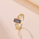 Bague Lapis Lazuli Labradorite Réversible Argent Plaqué Or - Biloria