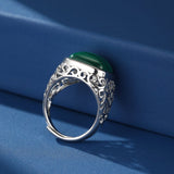 Bague Malachite en Argent 925 – Bijou de Méditation - Biloria