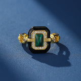 Bague Malachite Onyx Confiance Déco Bureau Tendance - Biloria