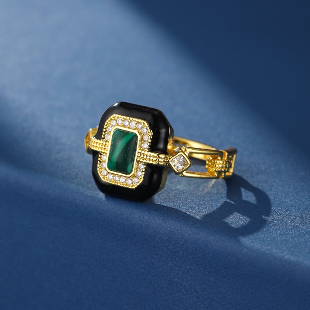 Bague Malachite Onyx Confiance Déco Bureau Tendance - Biloria