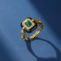 Bague Malachite Onyx Confiance Déco Bureau Tendance - Biloria