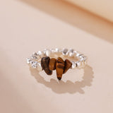 Bague Œil de Tigre Argent S925 – Bijou Protecteur Ajustable - Biloria