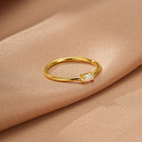 Bague Opale Aura Fine – Bijou Artisanal en Argent Plaqué Or - Biloria