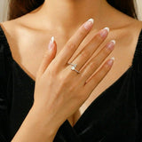 Bague Opale Cœur en Argent 925 – Bijou Ajustable Sirène - Biloria