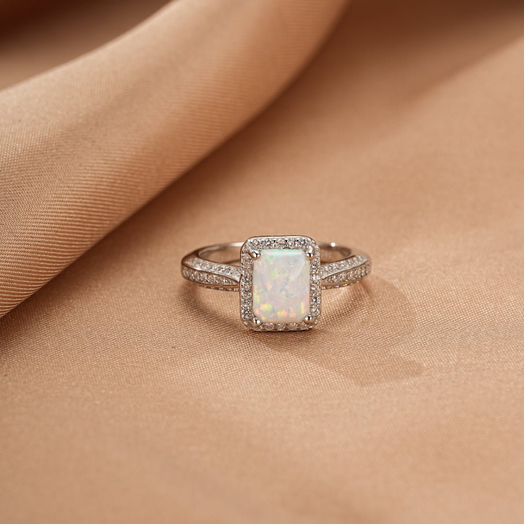 Bague Opale Zircon Argent 925 – Bijou Feng Shui - Biloria