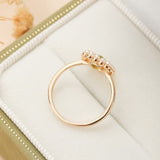Bague Péridot et Perle en Argent Plaqué Or – Éclat et Harmonie - Biloria