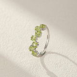 Bague Péridot Goutte de Joie Argent 925 Ajustable - Biloria