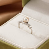 Bague Perle Naturelle Argent 925 Ajustable Bijou Féminin - Biloria