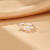 Bague Pierre de Lune Ajustable Argent S925 – Bijou Fleur Intuition - Biloria