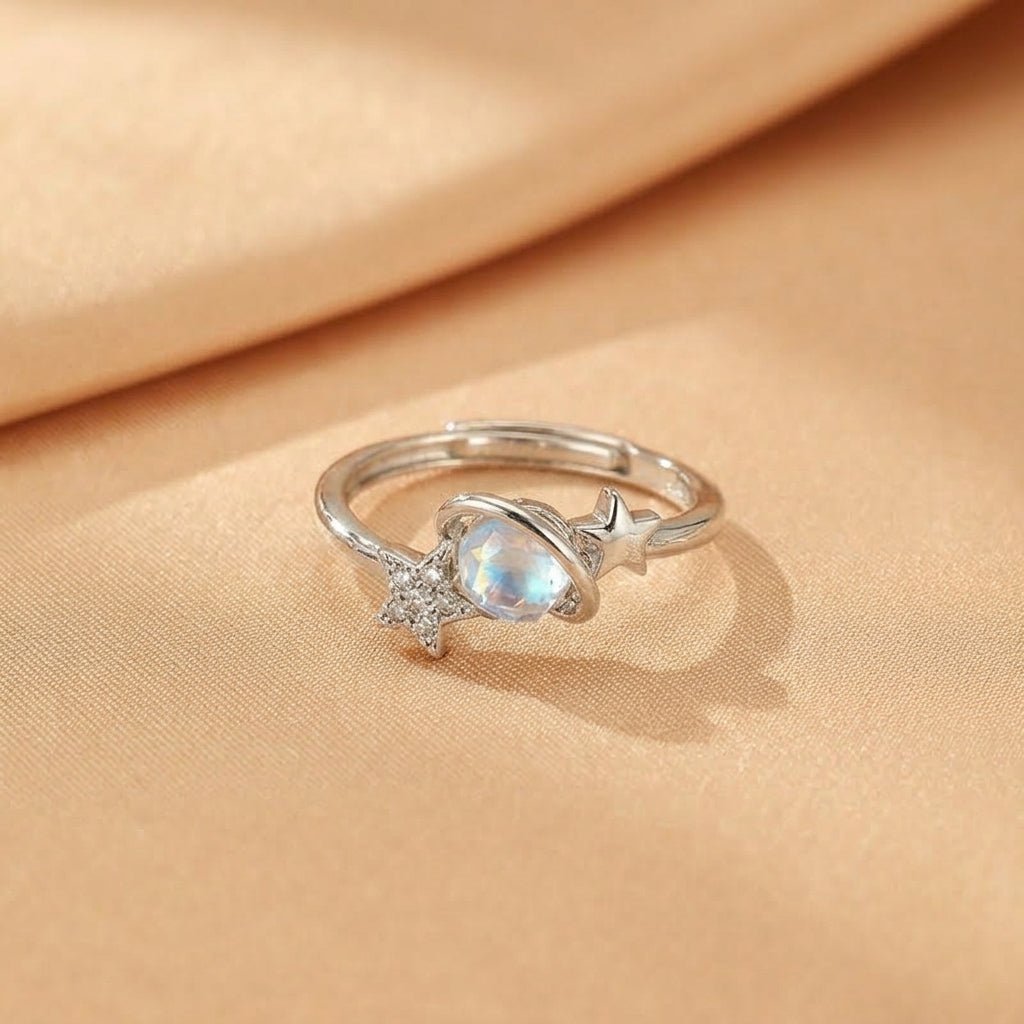 Bague Pierre de Lune Ajustable – Bijou Argent 925 Féminin - Biloria