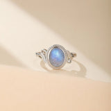 Bague Pierre de Lune Ajustable – Porte-Bonheur Lunaire - Biloria