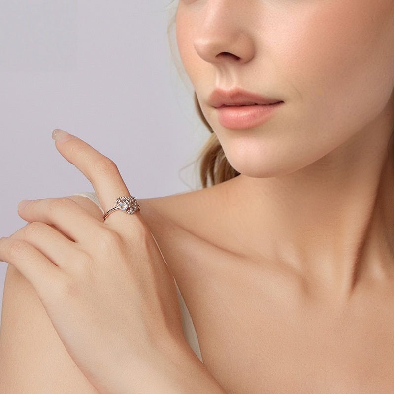 Bague Pierre de Lune Arbre de Vie ajustable Argent 925 - Biloria