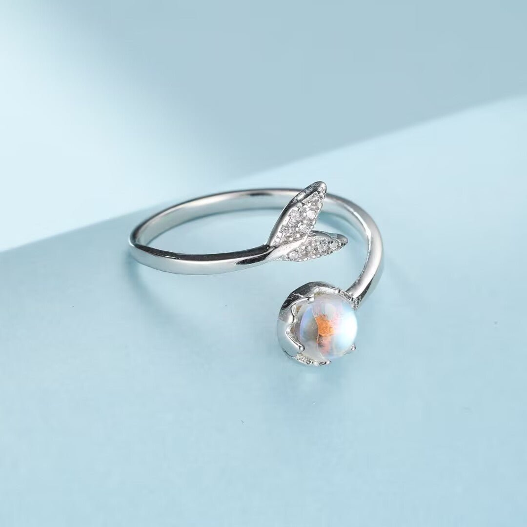 Bague Pierre de Lune Argent 925 Taille Ajustable - Biloria
