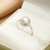 Bague Pierre de Lune Argent S925 Cadeau Féminin - Biloria
