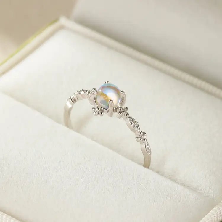 Bague Pierre de Lune en Argent ou Or - Bien-être Spirituel - Biloria