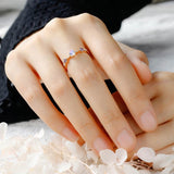 Bague Pierre de Lune et Tanzanite - Bijou Tendance Bureau - Biloria