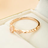 Bague Quartz Rose Amour Émotionnel - Argent Plaqué Or - Biloria