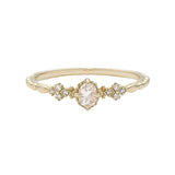 Bague Quartz Rose Amour Émotionnel - Argent Plaqué Or - Biloria