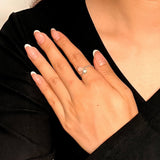 Bague Quartz Rose Argent 925 Ajustable Étoile Zircon - Biloria