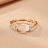 Bague Quartz Rose Éclat d'Étoile Argent Plaqué Or - Biloria