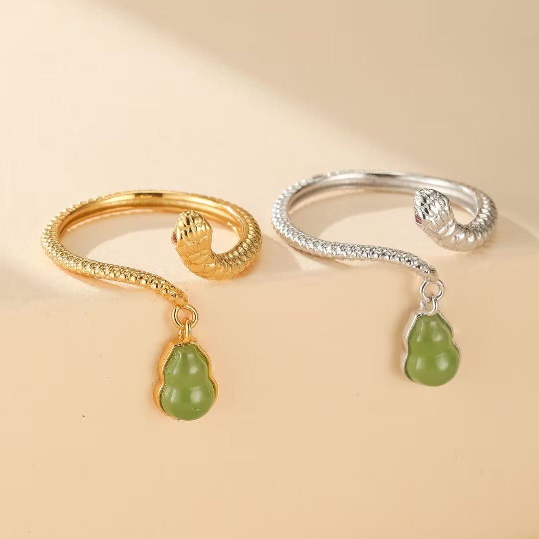 Bague Serpent Jade Bijou Bureau Tendance - Biloria