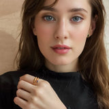 Bague Serpent Tanzanite Ajustable – Argent Plaqué Or - Biloria