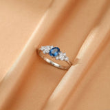 Bague Topaze Bleue Ajustable Argent – Éclat Céleste - Biloria