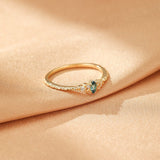 Bague Topaze Bleue Argent Plaqué Or – Bijou Fin pour Méditation - Biloria