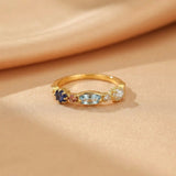 Bague Topaze Lolite Labradorite Destin Paradisiaque - Biloria