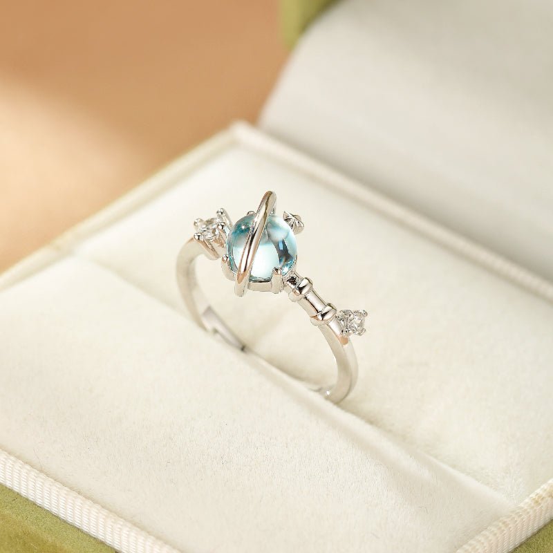 Bague Topaze Univers Enchanté en Argent S925 - Biloria