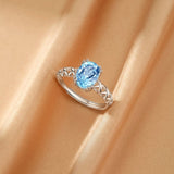 Bague Topaze Voûte Céleste Argent S925 ajustable - Biloria