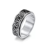 Bague Tournante Triquetra Acier Inoxydable Équilibre Celtique - Biloria