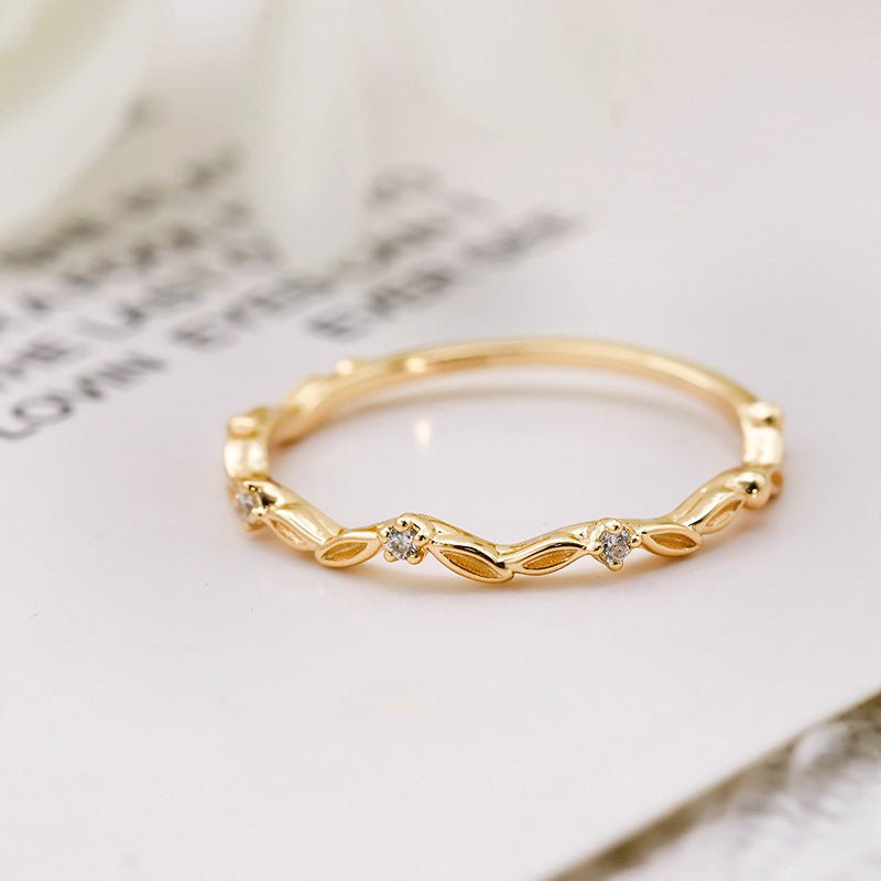 Bague Trio Aigue Marine Perle Zircon Sérénité - Biloria