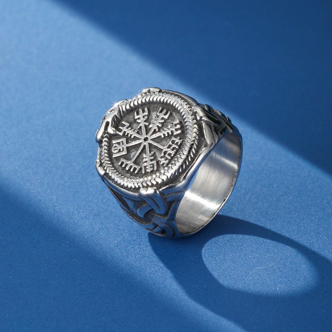 Bague Viking Vegvisir Protection Homme Cadeau - Biloria