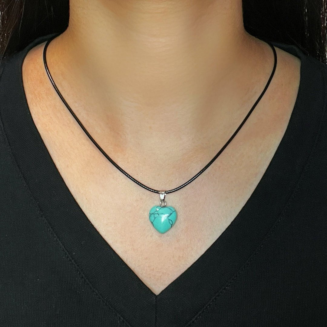 Bijou de Méditation Collier Turquoise Cœur Protecteur - Biloria